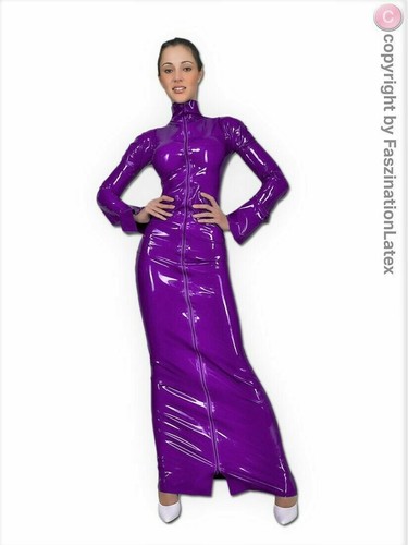 Sexy langes latex kleid - sexy,