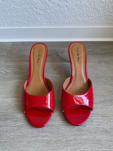 Super sexy rote mules sandalen - sexy,