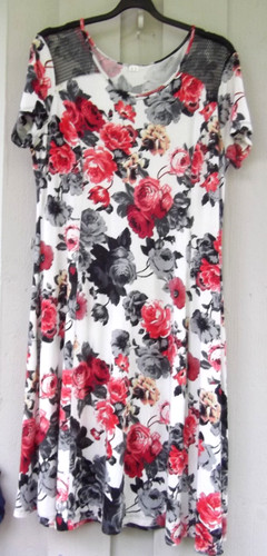 Sommerkleid mit rosen - sommerkleid,